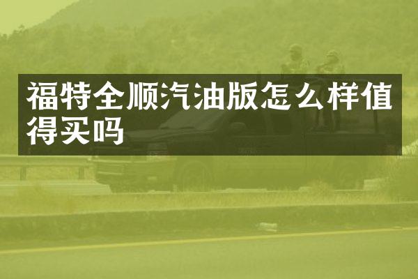 福特全顺汽油版怎么样值得买吗