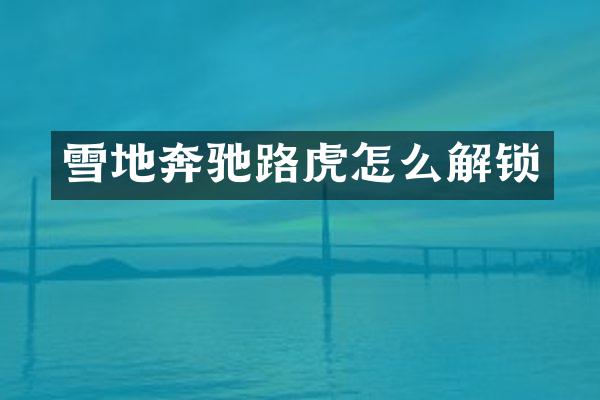 雪地奔驰路虎怎么解锁