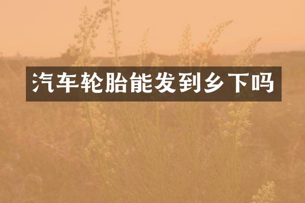 汽车轮胎能发到乡下吗