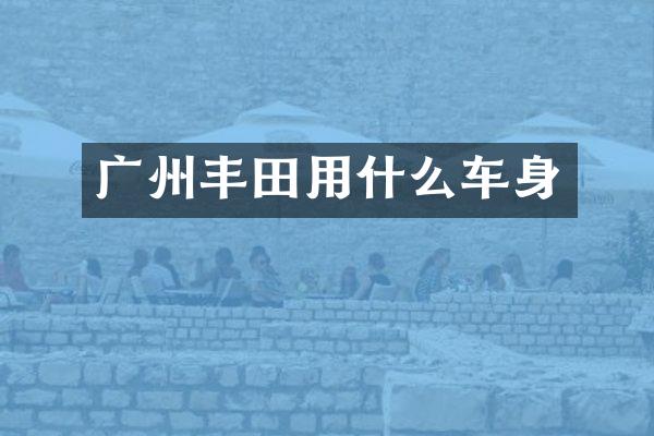广州丰田用什么车身