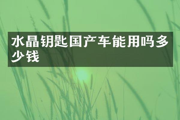 水晶钥匙国产车能用吗多少钱