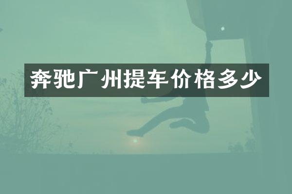 奔驰广州提车价格多少
