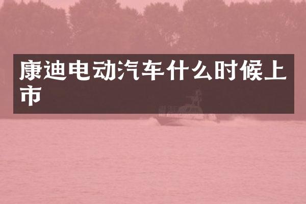 康迪电动汽车什么时候上市