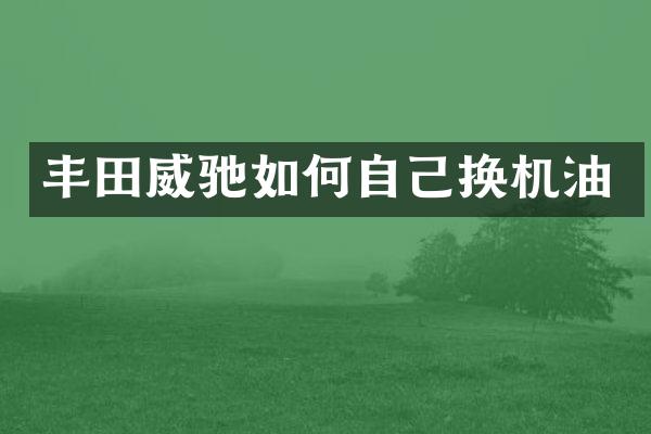 丰田威驰如何自己换机油
