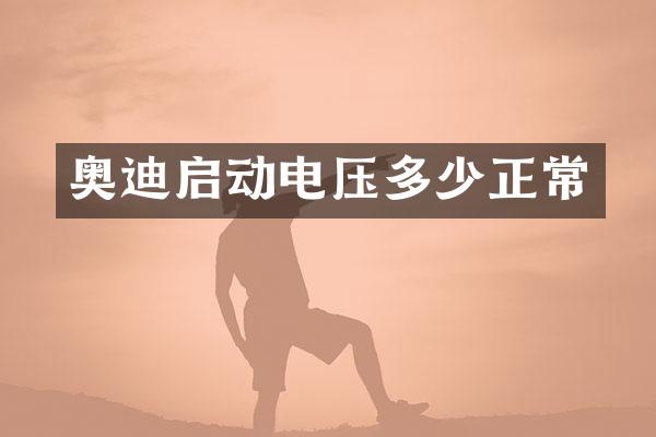 奥迪启动电压多少正常