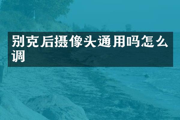 别克后摄像头通用吗怎么调