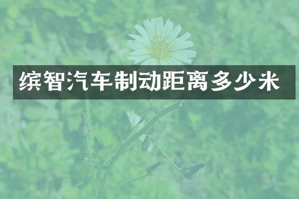 缤智汽车制动距离多少米