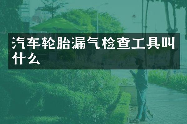 汽车轮胎漏气检查工具叫什么