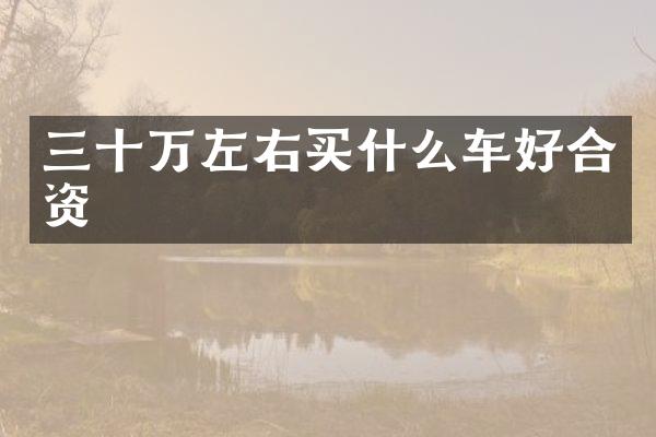 三十万左右买什么车好合资