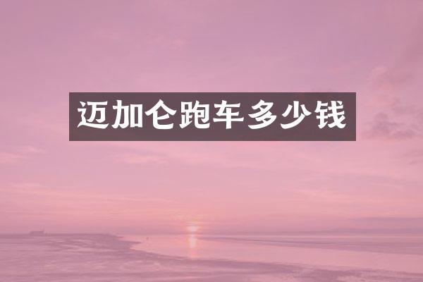 迈加仑跑车多少钱