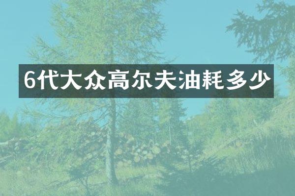 6代大众高尔夫油耗多少