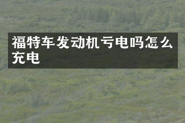 福特车发动机亏电吗怎么充电