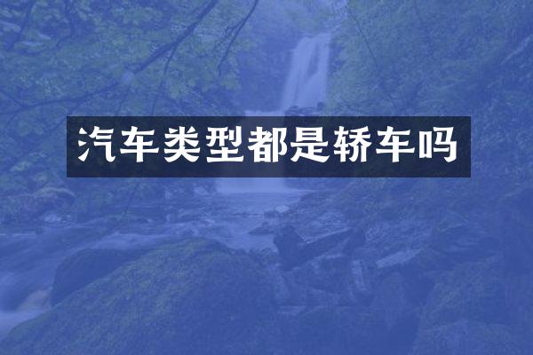 汽车类型都是轿车吗