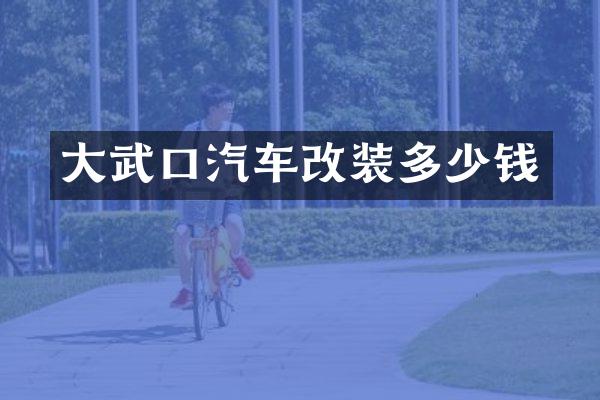 大武口汽车改装多少钱