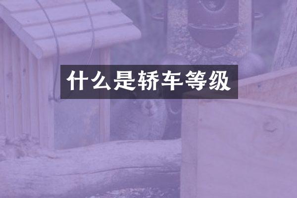 什么是轿车等级