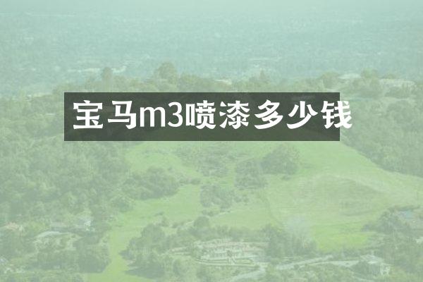 宝马m3喷漆多少钱