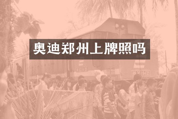 奥迪郑州上牌照吗