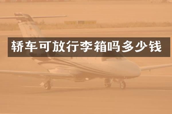 轿车可放行李箱吗多少钱