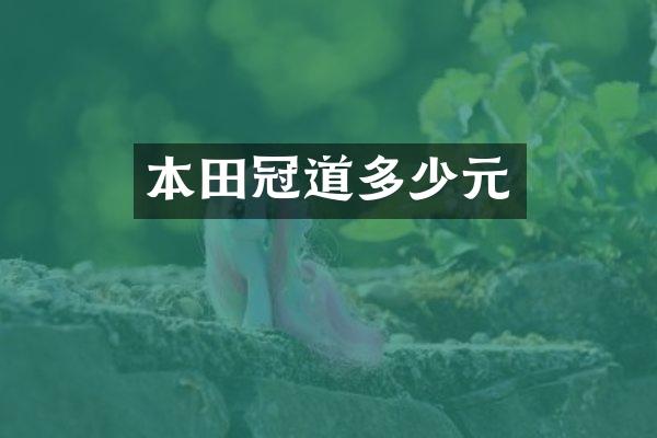 本田冠道多少元