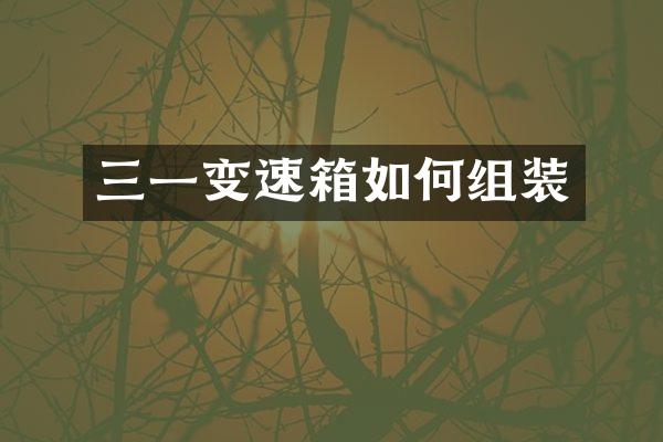 三一变速箱如何组装