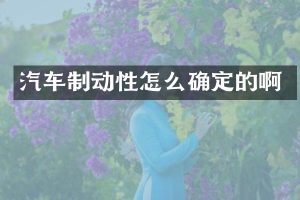 汽车制动性怎么确定的啊