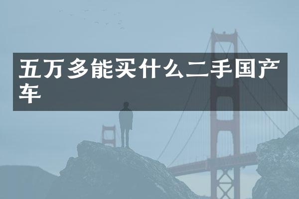 五万多能买什么二手国产车