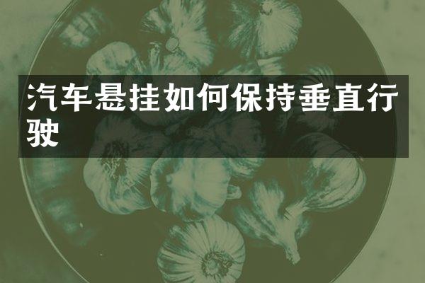 汽车悬挂如何保持垂直行驶