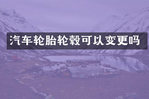 汽车轮胎轮毂可以变更吗