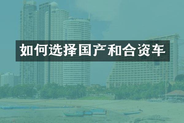 如何选择国产和合资车