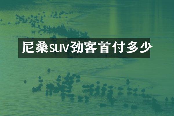 尼桑suv劲客首付多少