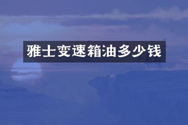 雅士变速箱油多少钱