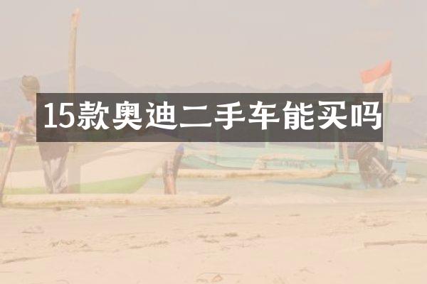 15款奥迪二手车能买吗