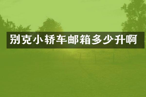 别克小轿车邮箱多少升啊