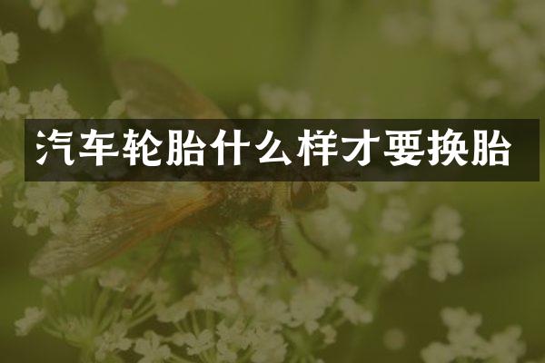 汽车轮胎什么样才要换胎