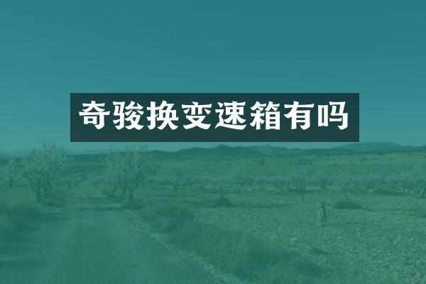 奇骏换变速箱有吗
