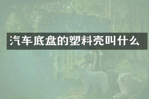 汽车底盘的塑料壳叫什么