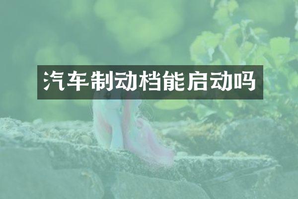 汽车制动档能启动吗