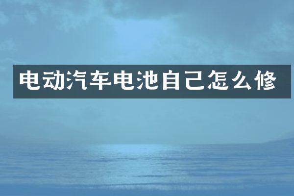 电动汽车电池自己怎么修