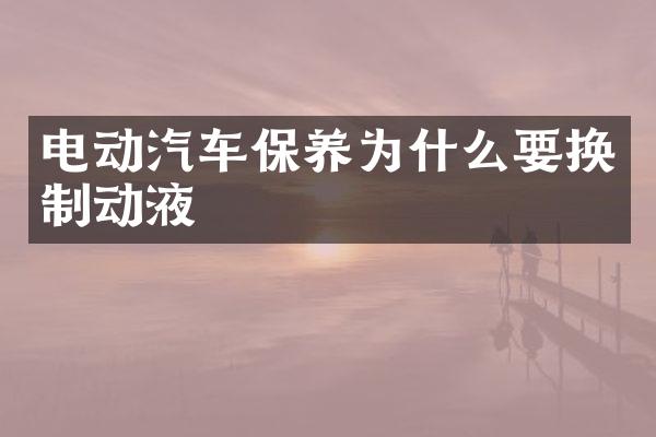 电动汽车保养为什么要换制动液