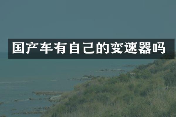 国产车有自己的变速器吗