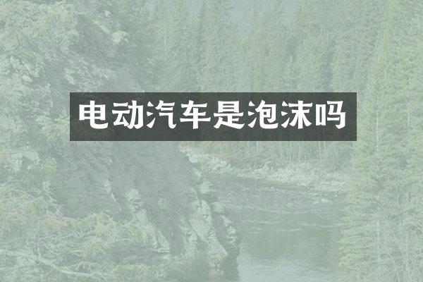 电动汽车是泡沫吗