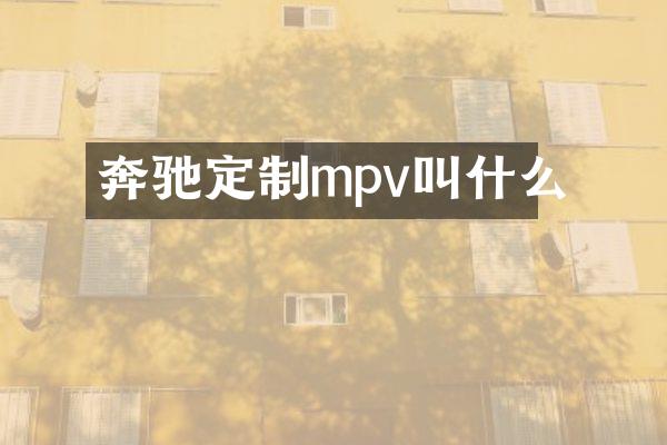 奔驰定制mpv叫什么