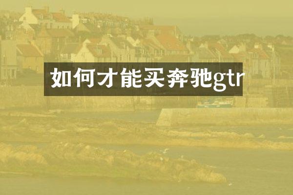 如何才能买奔驰gtr