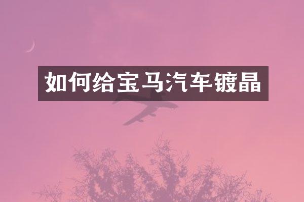 如何给宝马汽车镀晶