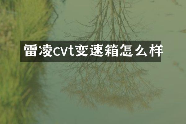 雷凌cvt变速箱怎么样