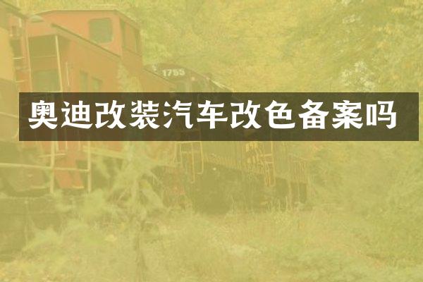 奥迪改装汽车改色备案吗