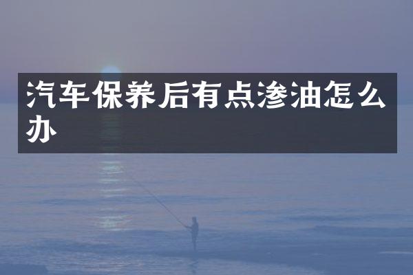 汽车保养后有点渗油怎么办