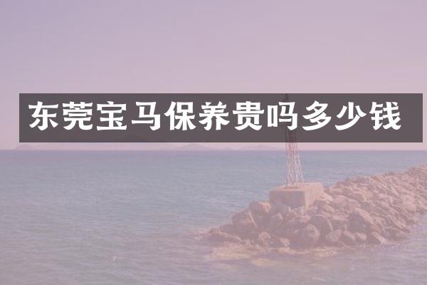 东莞宝马保养贵吗多少钱