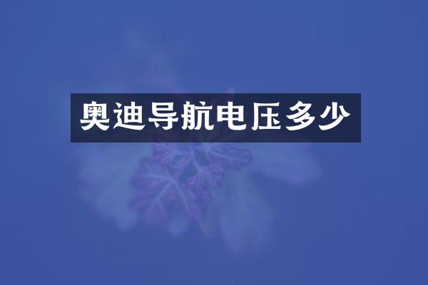 奥迪导航电压多少