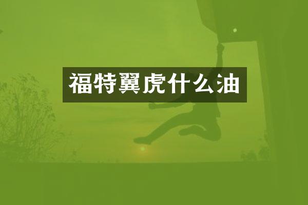 福特翼虎什么油